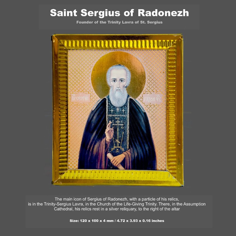 RUSSIAN ICON / SAINT SERGIUS Of RADONEZH